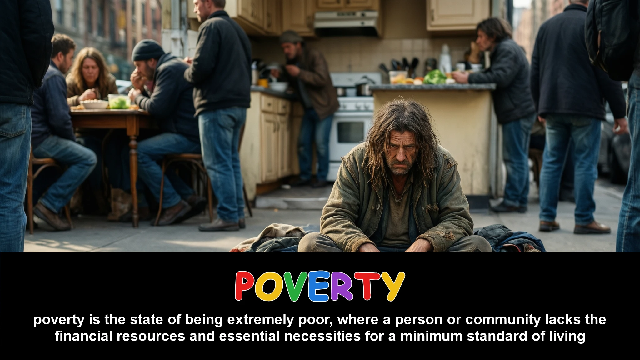 English Illustration for poverty